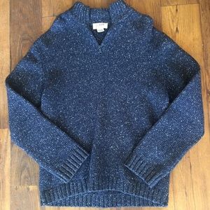 Men's J.CREW Marbled Wool Zip Neck Sweater Sz. XL